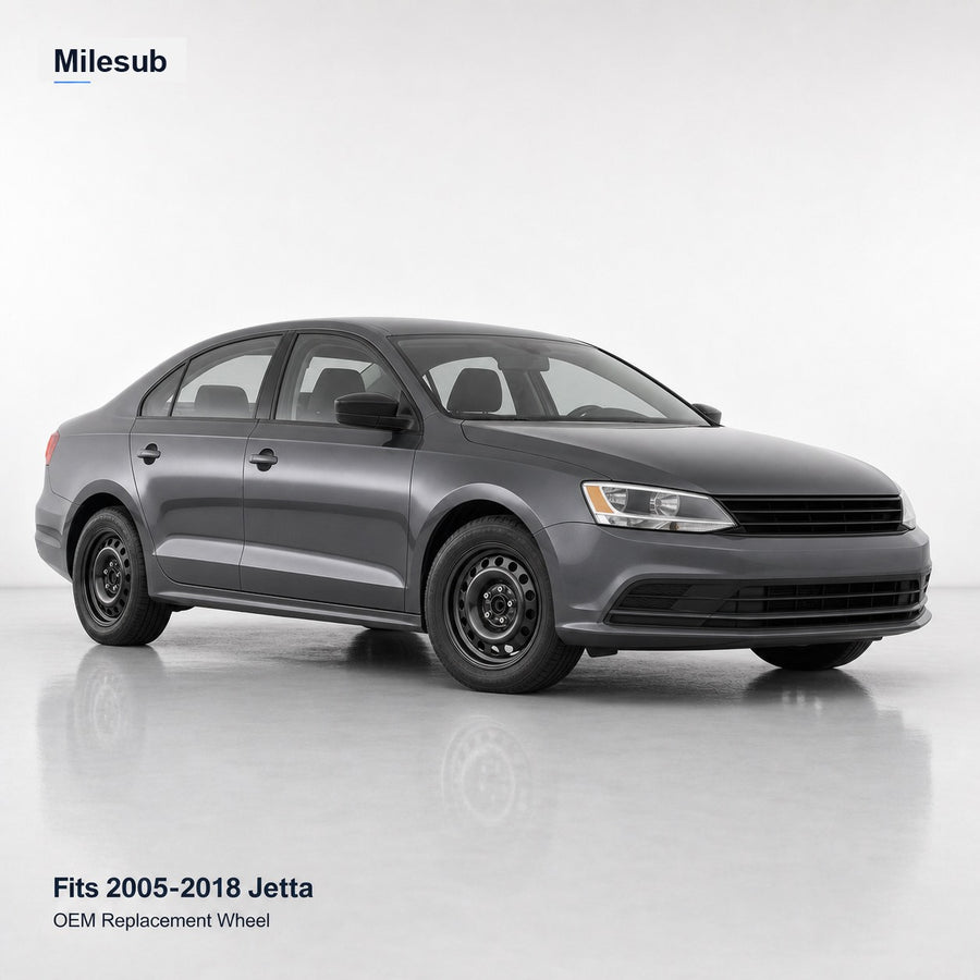 16" OEM Style Black Steel Replacement Wheel for Volkswagen Jetta 2005–2018 – vehicle effect