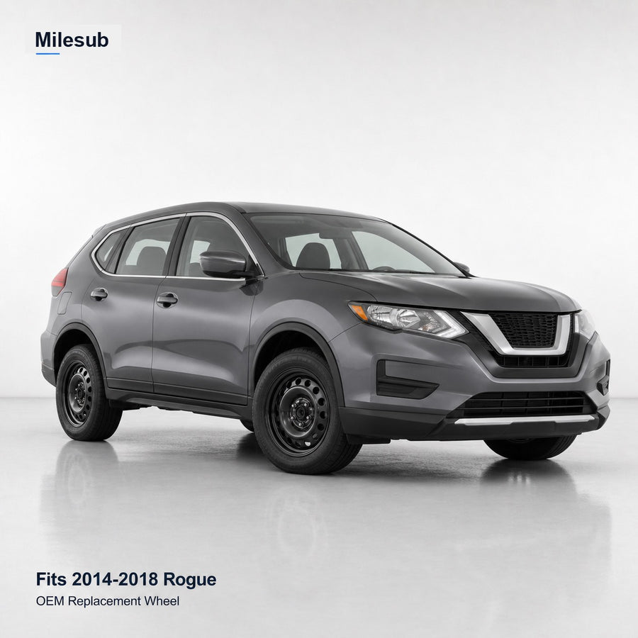 17" OEM Style Black Steel Replacement Wheel for Nissan Rogue 2014–2018 – vehicle effect