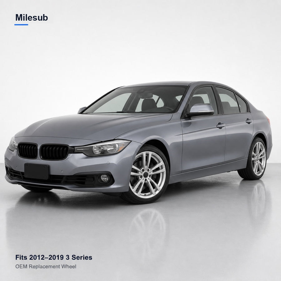 18" OEM Style Silver Replacement Wheel for BMW 3 Series 2012–2018 – vehicle effect