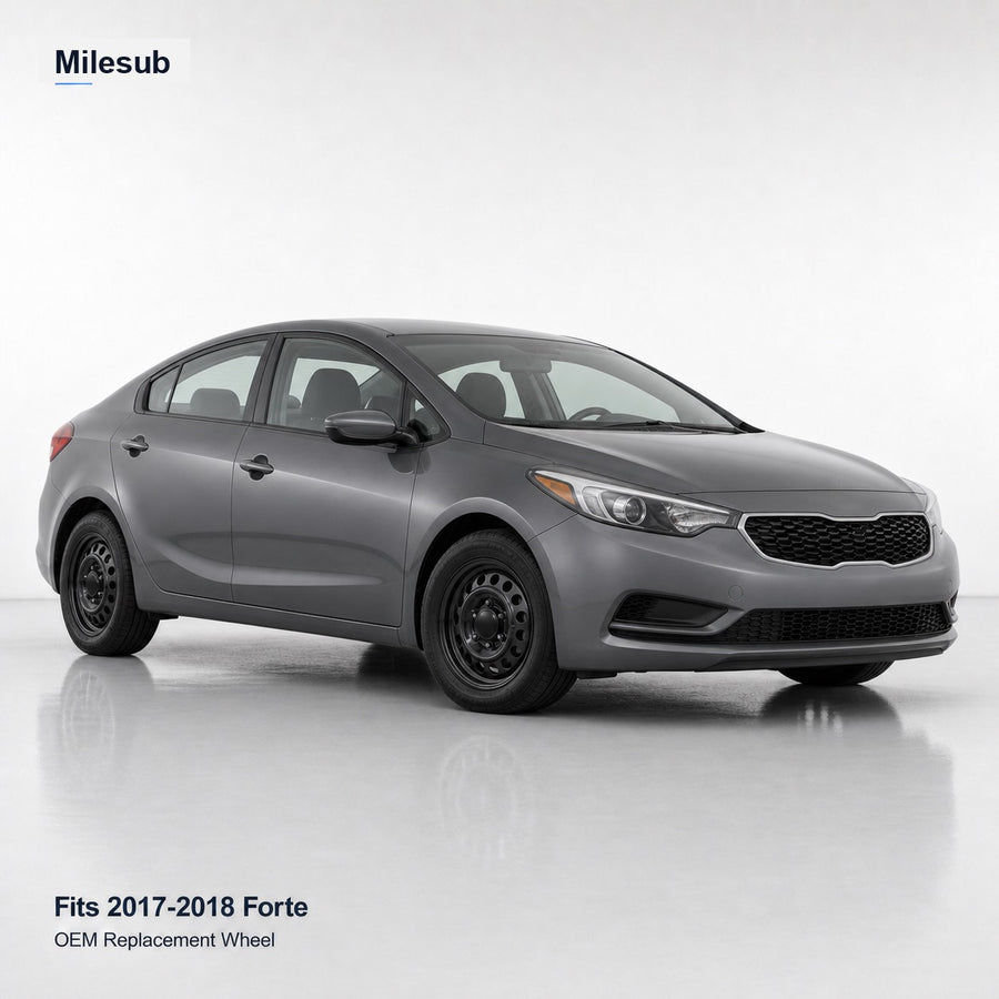 15" OEM Style Black Steel Replacement Wheel for Kia Forte 2017–2018 – vehicle effect