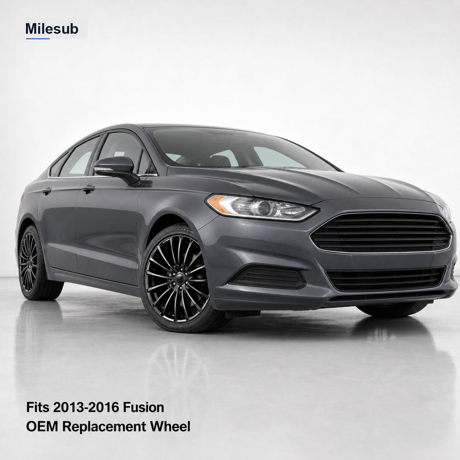 18" OEM Style Black Machined Alloy Replacement Wheel for Ford Fusion 2013–2016 – vehicle effect