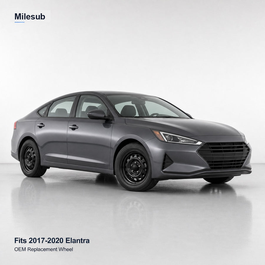 15" OEM Style Black Steel Replacement Wheel for Hyundai Elantra 2017–2020 – vehicle effect