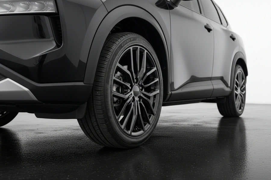 17" OEM Style Black Replacement Wheel for Nissan Rogue 2021–2024 – vehicle effect