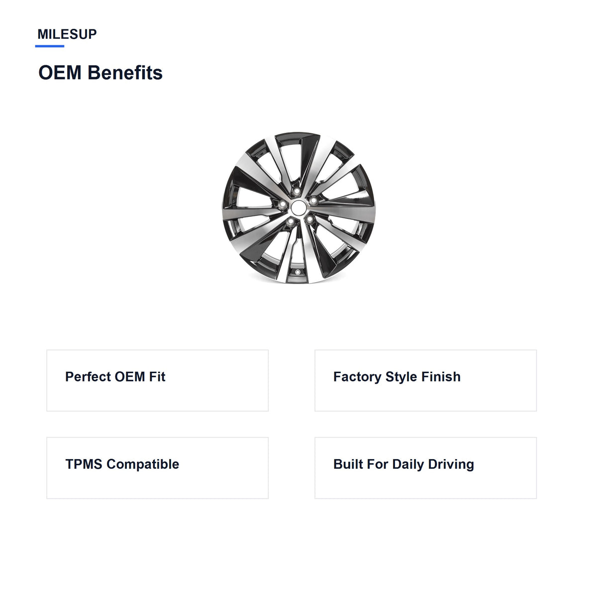 MilesUp 19" OEM Style Replacement Wheel for Nissan Altima 2019-2022 - OEM Benefits
