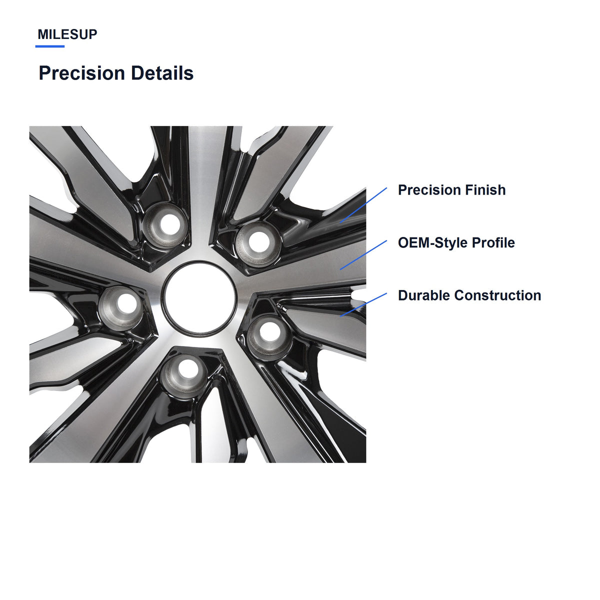 MilesUp 19" OEM Style Replacement Wheel for Nissan Altima 2019-2022 - Precision Details
