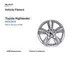 MilesUp 19" OEM Style Replacement Wheel for Toyota Highlander 2014-2019 - Vehicle Fitment