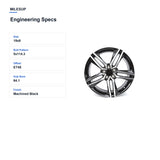 MilesUp 19" OEM Style Replacement Wheel for Honda Accord 2008-2015 - Engineering Specs
