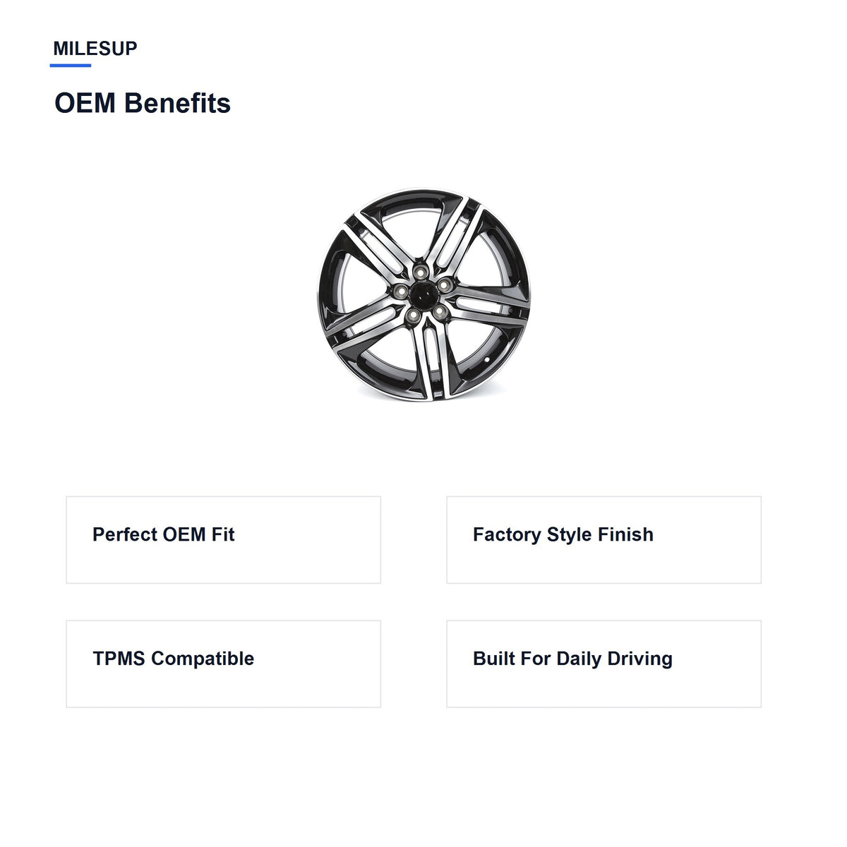 MilesUp 19" OEM Style Replacement Wheel for Honda Accord 2008-2015 - OEM Benefits