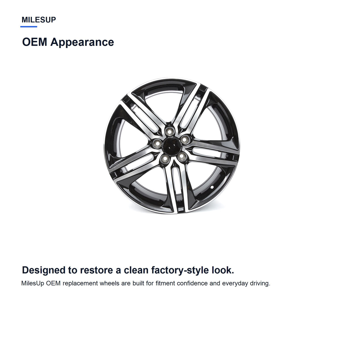 MilesUp 19" OEM Style Replacement Wheel for Honda Accord 2008-2015 - OEM Appearance
