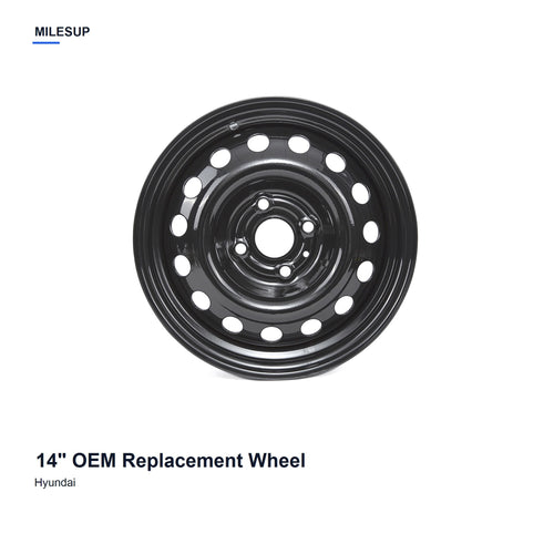 14" OEM Style Black Steel Replacement Wheel for Hyundai Accent 2006–2017