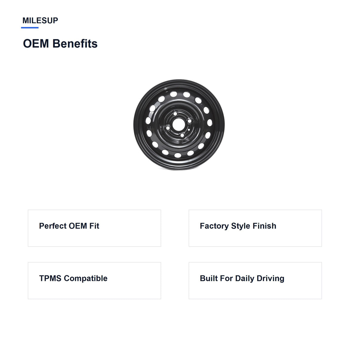 MilesUp 14" OEM Style Replacement Wheel for Hyundai - OEM Benefits