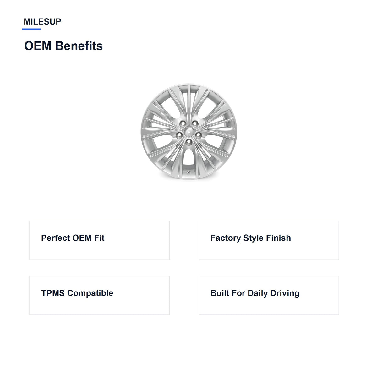 MilesUp 20" OEM Style Replacement Wheel for Impala 2014-2020 - OEM Benefits