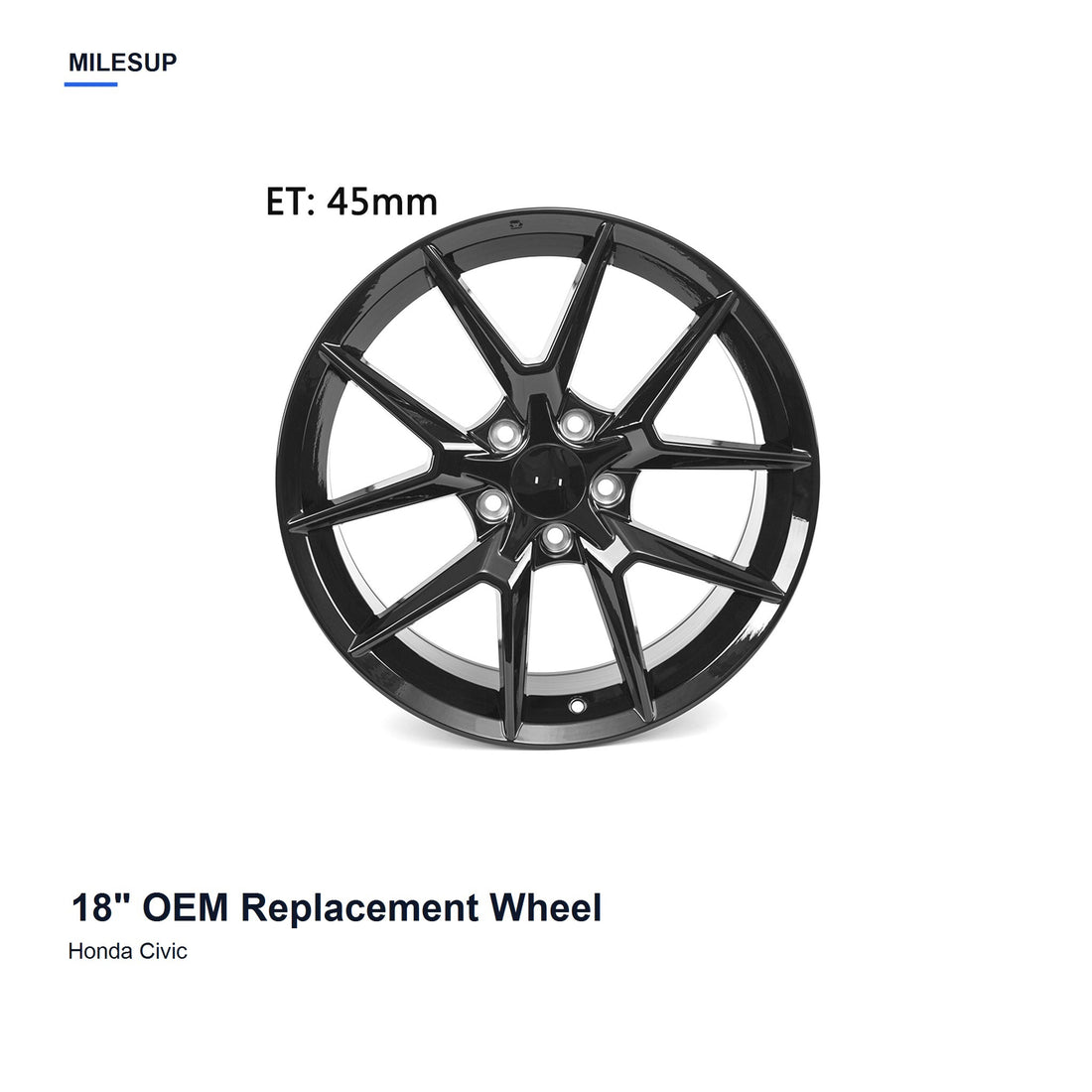 MilesUp 18" OEM Style Replacement Wheel for Honda Civic 2016-2024 - Hero Product