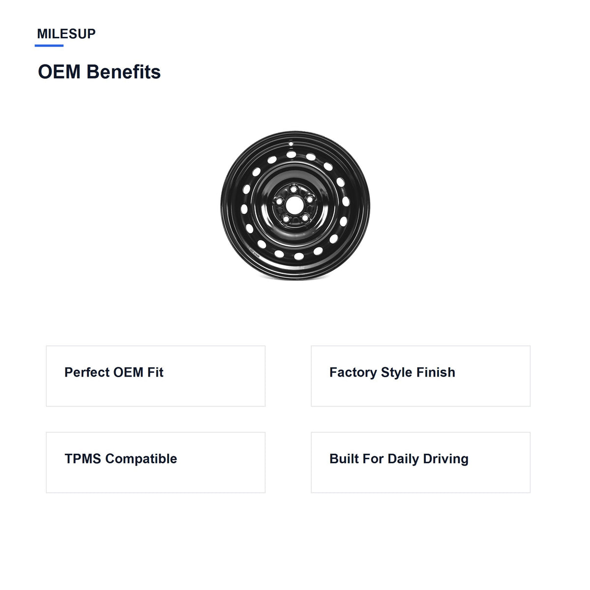 MilesUp 16" OEM Style Replacement Wheel for Toyota Corolla 2009-2019 - OEM Benefits