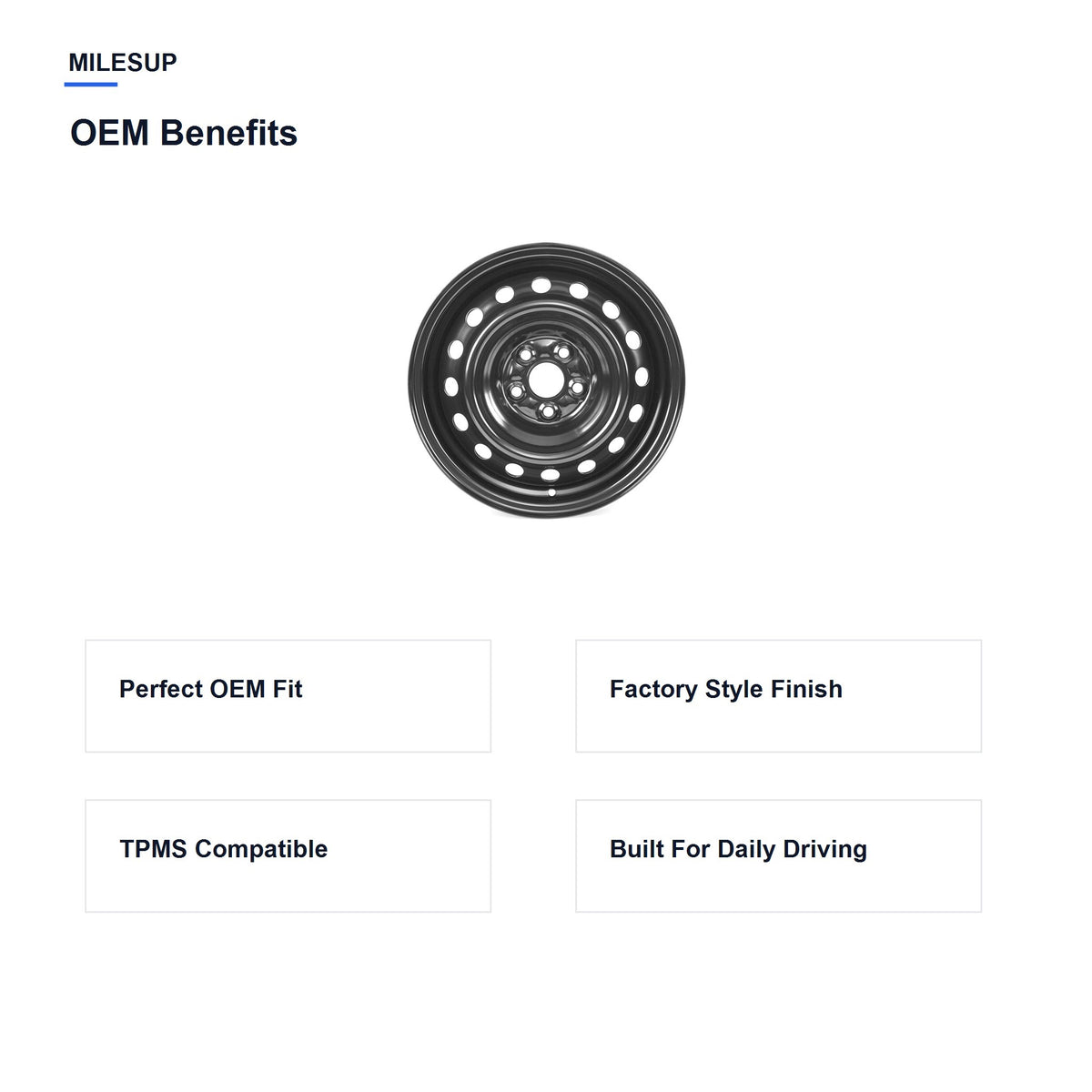 MilesUp 15" OEM Style Replacement Wheel for Toyota Corolla 2009-2020 - OEM Benefits