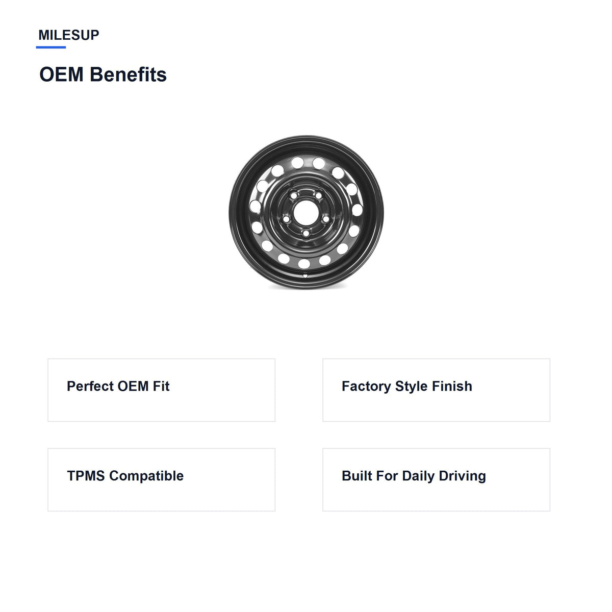 MilesUp 15" OEM Style Replacement Wheel for Nissan NV200 2013-2021 - OEM Benefits