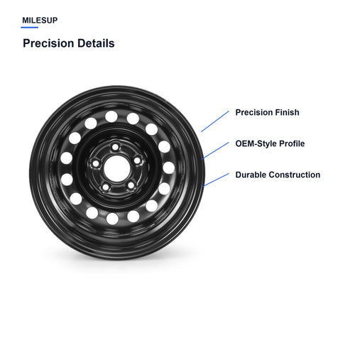 15" OEM Style Black Steel Replacement Wheel for Nissan NV200 2013–2021