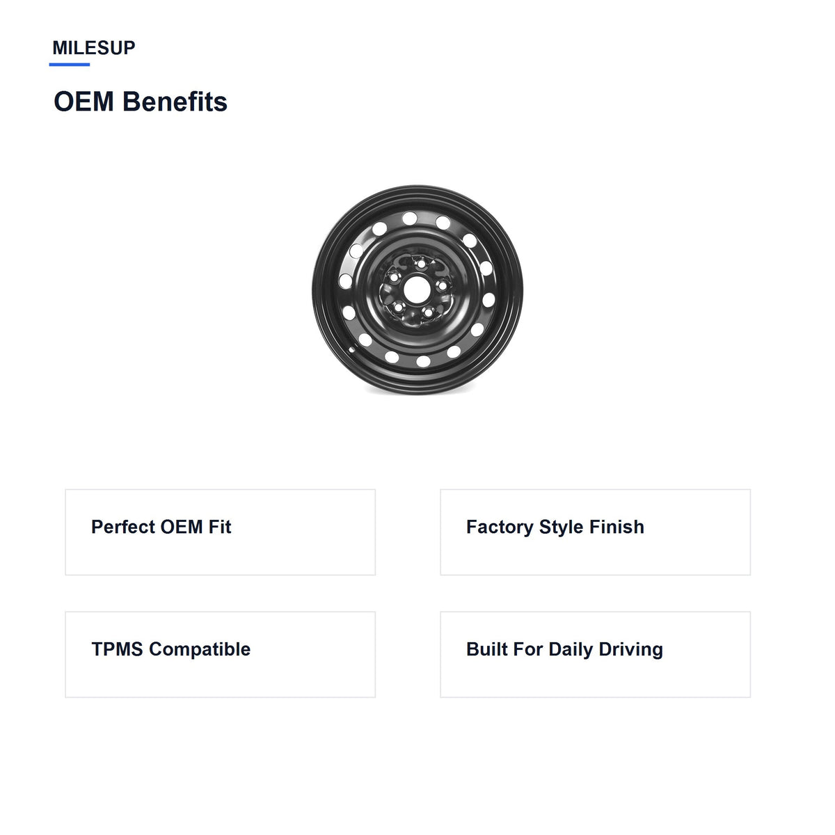 MilesUp 16" OEM Style Replacement Wheel for Volkswagen Jetta 2005-2018 - OEM Benefits
