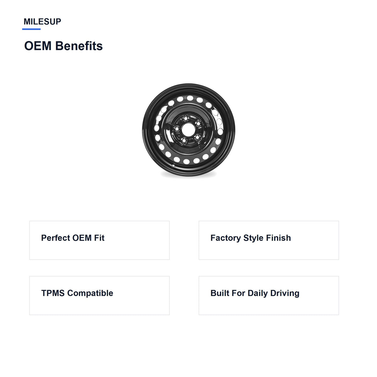 MilesUp 16" OEM Style Replacement Wheel for Honda Civic 2006-2012 - OEM Benefits
