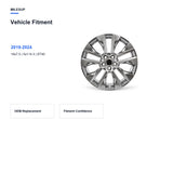 Bolt pattern and offset chart for the 19x7.5 Grey replacement wheel for Toyota RAV4 2019-2024