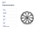 Engineering specifications for the 19x7.5 Grey replacement wheel for Toyota RAV4 2019-2024