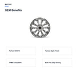 OEM-style design features of the 19x7.5 Grey replacement wheel for Toyota RAV4 2019-2024
