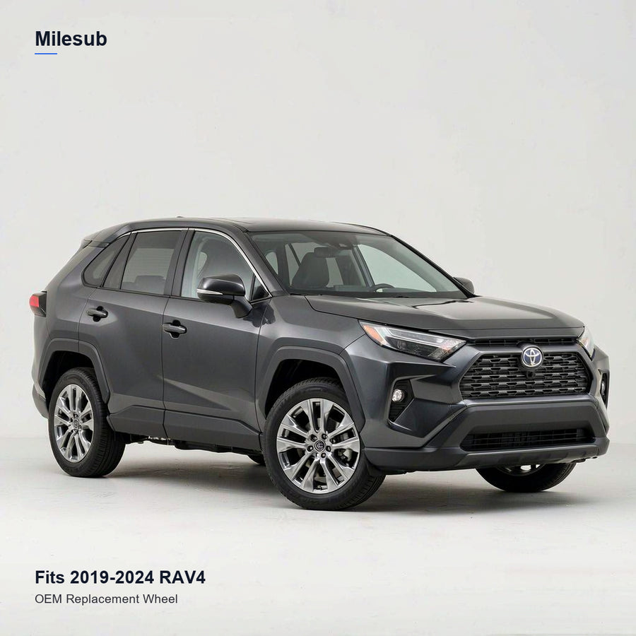 19x7.5 Grey replacement wheel installed on a Toyota RAV4 2019-2024