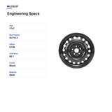 MilesUp 17" OEM Style Replacement Wheel for Toyota RAV4 2019-2024 - Engineering Specs