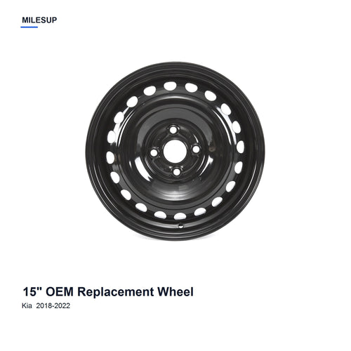 15" OEM Style Black Steel Replacement Wheel for Kia Rio 2018–2022