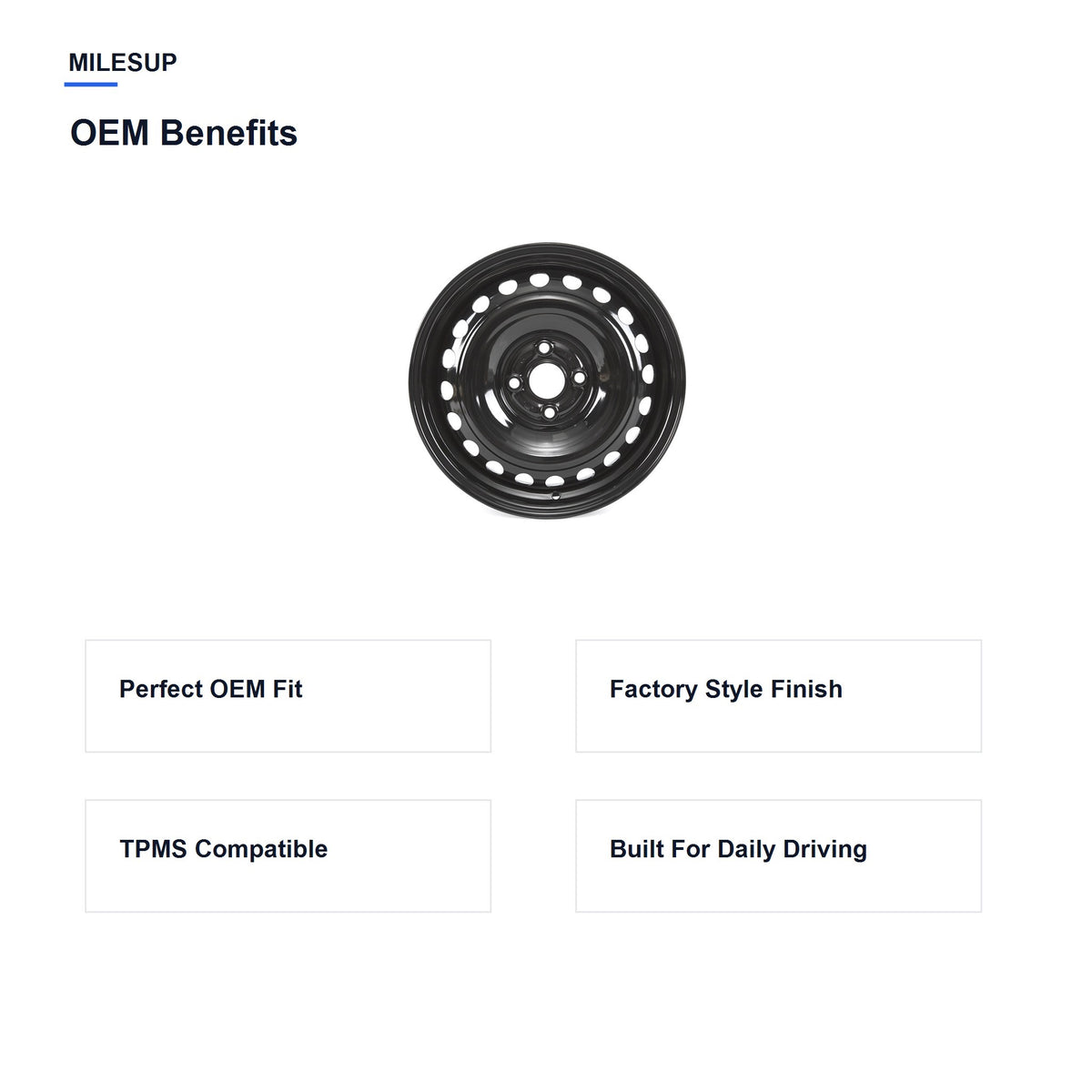 MilesUp 15" OEM Style Replacement Wheel for Kia RIO 2018-2022 - OEM Benefits