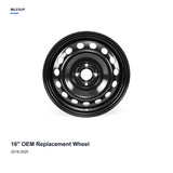16x6 Black replacement wheel for Nissan Kicks 2018-2025