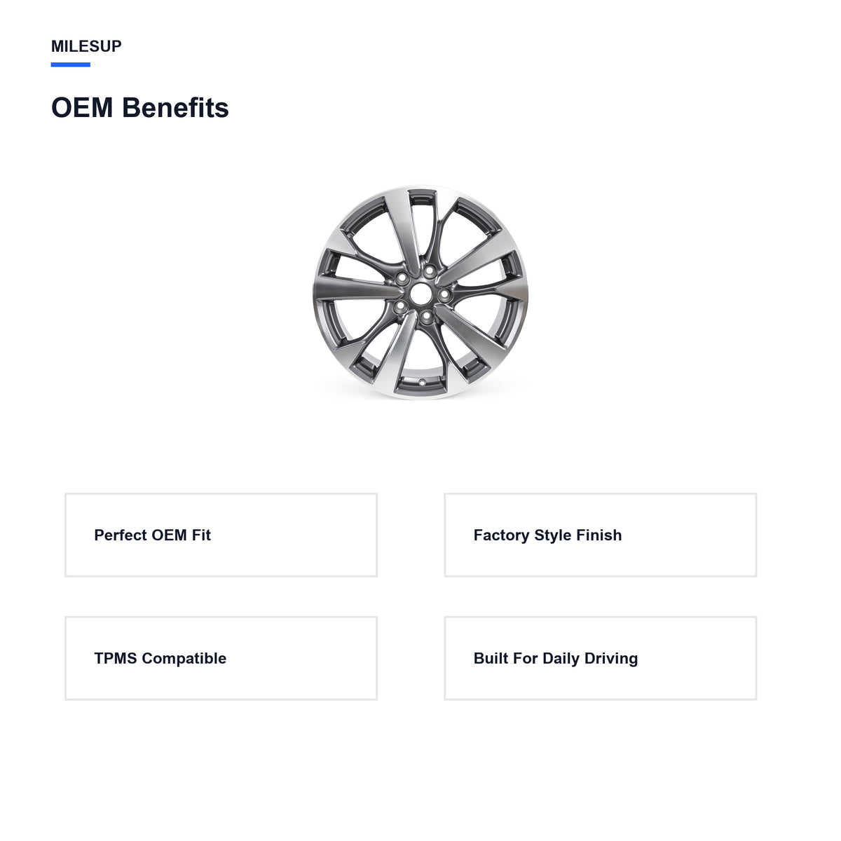 OEM-style design features of the 18x7.5 Grey replacement wheel for Nissan Altima 2016-2018