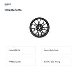 OEM-style design features of the 19x8.5 Matte Black replacement wheel for Toyota Camry 2020-2024