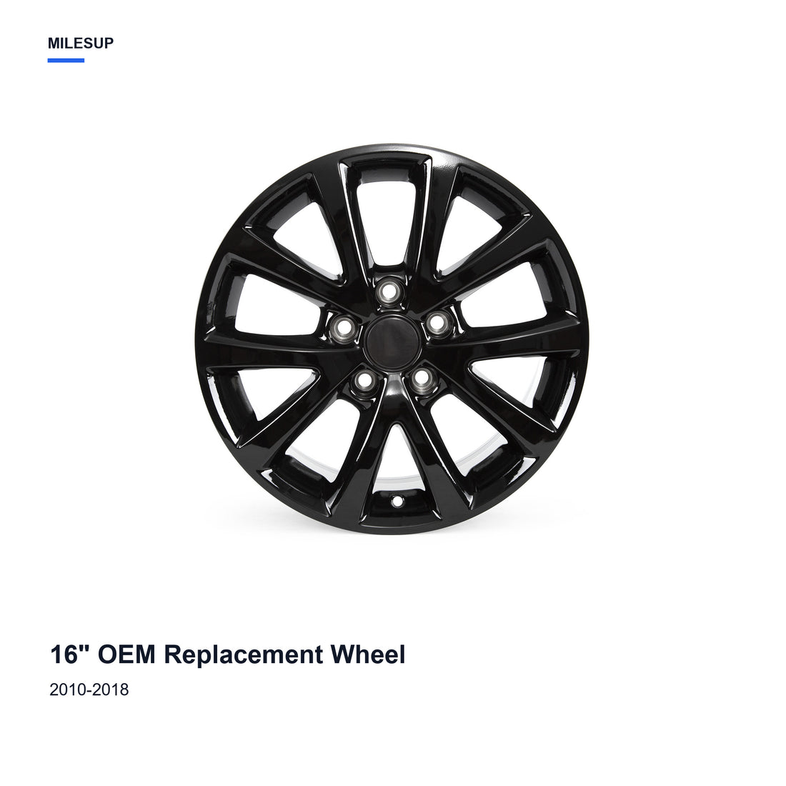 16x6.5 Black replacement wheel for Volkswagen Jetta 2010-2018
