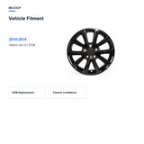 Bolt pattern and offset chart for the 16x6.5 Black replacement wheel for Volkswagen Jetta 2010-2018