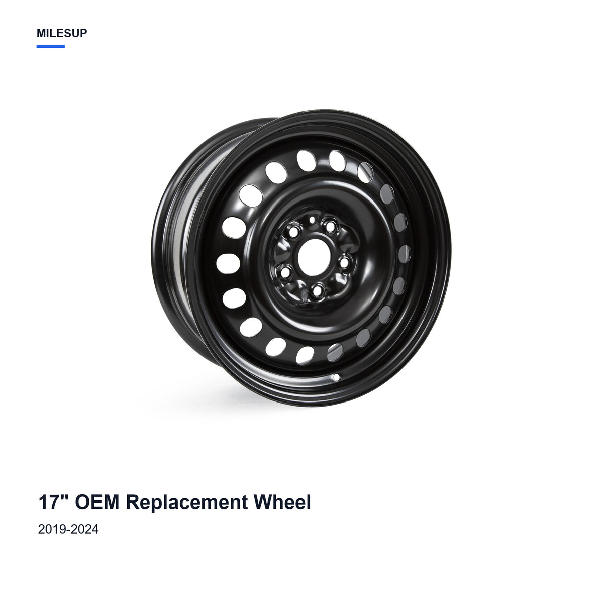 17x7 Black replacement wheel for Toyota RAV4 2019-2024
