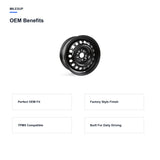 OEM-style design features of the 17x7 Black replacement wheel for Toyota RAV4 2019-2024