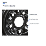 Close-up of the Black finish on the 17x7 replacement wheel for Toyota RAV4 2019-2024