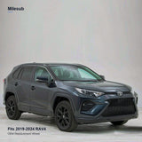 17x7 Black replacement wheel installed on a Toyota RAV4 2019-2024