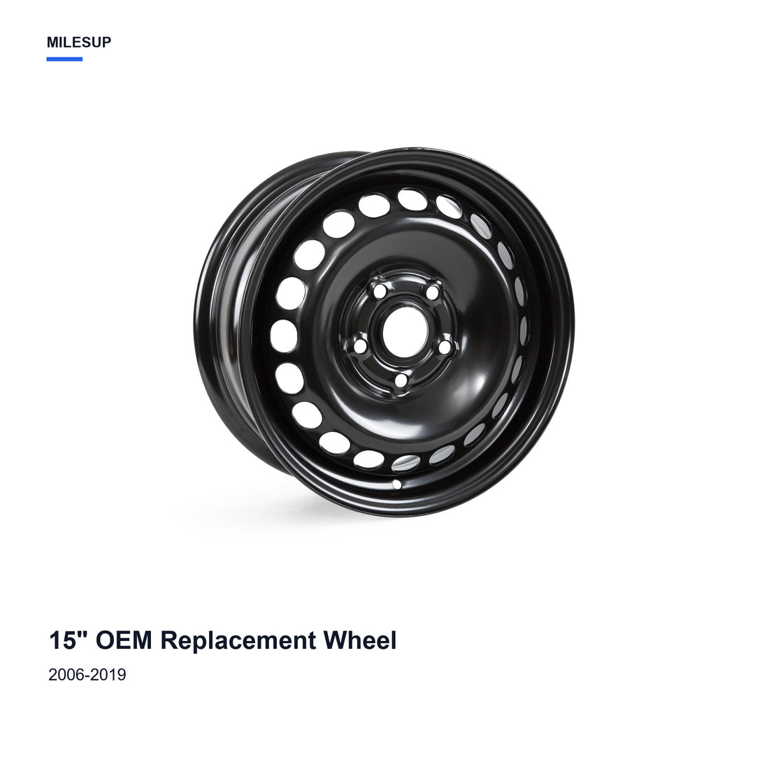 15x6 Black replacement wheel for Volkswagen Jetta 2006-2019