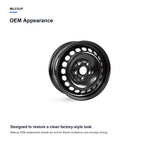 OEM-style appearance of the 15x6 Black replacement wheel for Volkswagen Jetta 2006-2019