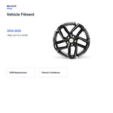 Bolt pattern and offset chart for the 18x8 Black replacement wheel for Kia K4 2024-2025