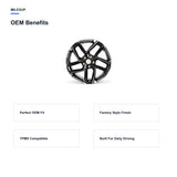 OEM-style design features of the 18x8 Black replacement wheel for Kia K4 2024-2025