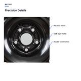 Close-up of the Black finish on the 16x6.5 replacement wheel for Chevrolet Cruze 2011-2015
