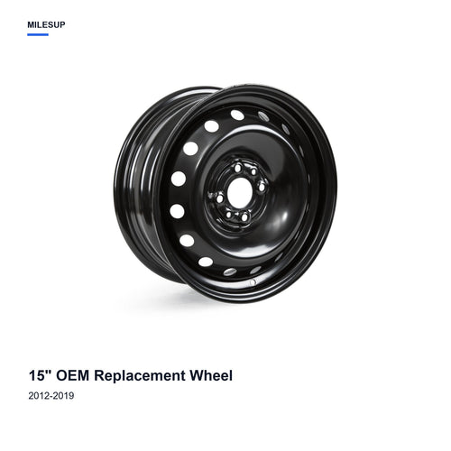 New 15"×6.0" OEM-Style Replacement Wheel for Fiat 500 2012-2019 Black