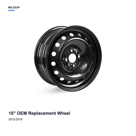 New 15"×6.0" OEM-Style Replacement Wheel for Fiat 500 2012-2019 Black