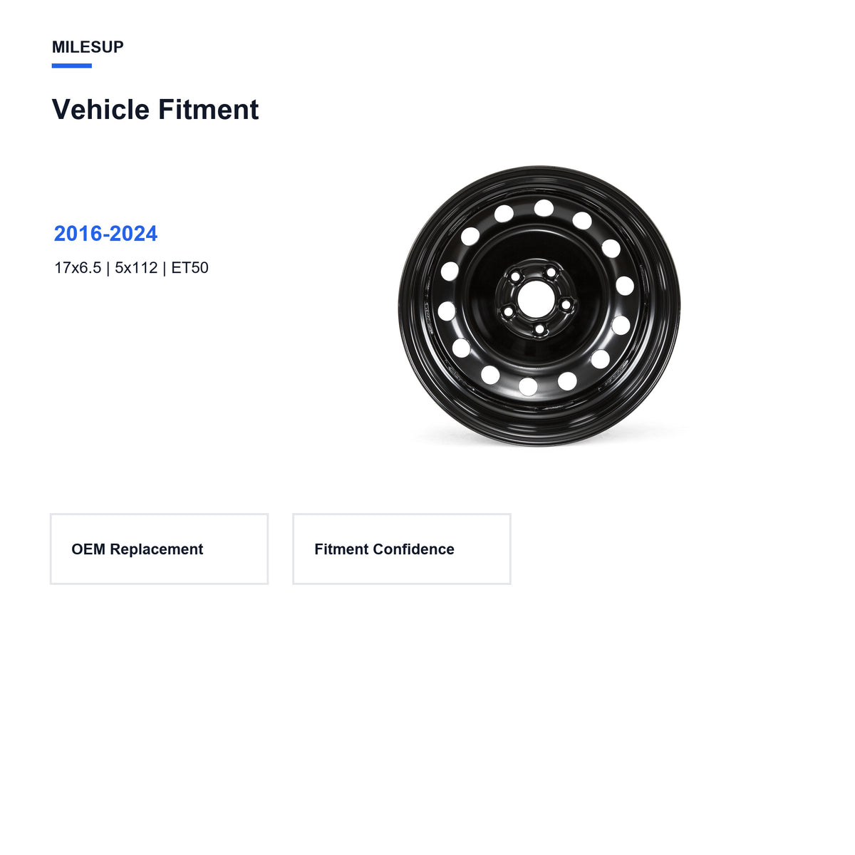 Milesub 17" OEM Style Replacement Wheel for Mercedes-Benz Metris 2016-2024 - Vehicle Fitment