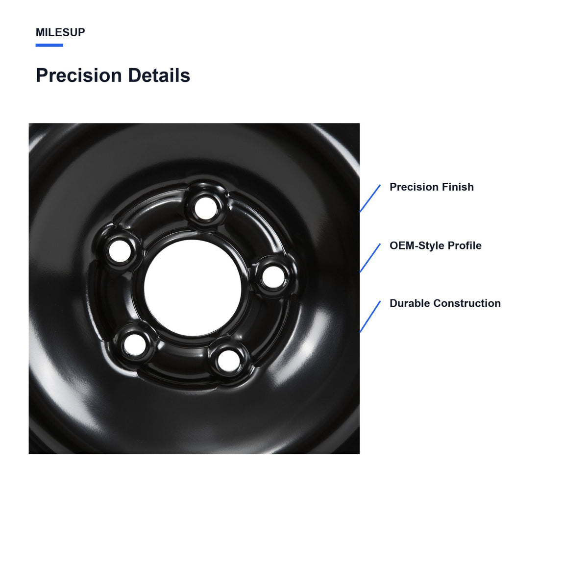 Milesub 17" OEM Style Replacement Wheel for Mercedes-Benz Metris 2016-2024 - Precision Details
