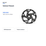 Bolt pattern and offset chart for the 18x7.5 Black replacement wheel for Kia K5 2020-2025
