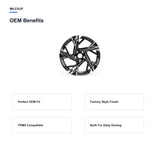 OEM-style design features of the 18x7.5 Black replacement wheel for Kia K5 2020-2025